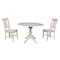International Concepts Round 42 in Rd Top Pedestal Table, 2 Chairs, Unfinished, Ready to Finish, 42 in W, 42 in L, Wood K-42DPT-11-C10-2 - alternate 1
